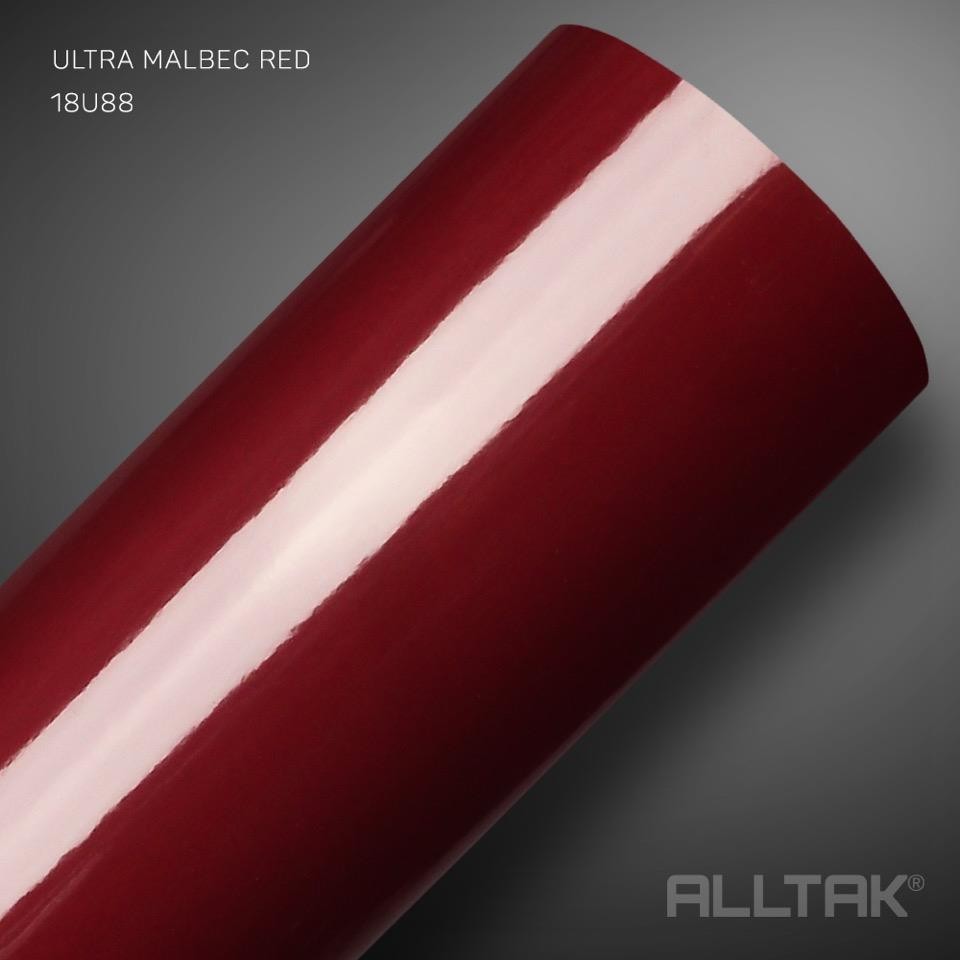VINIL ADESIVO ALLTAK ULTRA MALBEC RED (VERMELHO ESCURO) 0,10 1,38L.