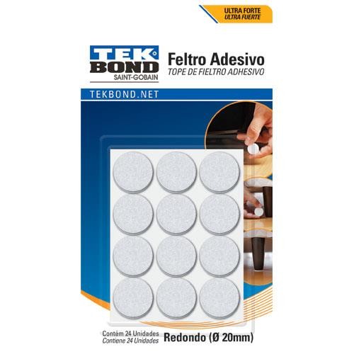 FELTRO REDONDO 20MM BRANCO CART. C/ 24UN - UN.