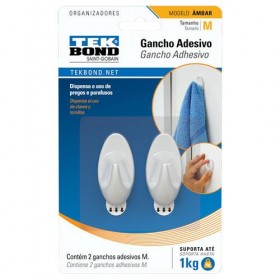 GANCHO AMBAR M DE PLASTICO BRANCO  UN.