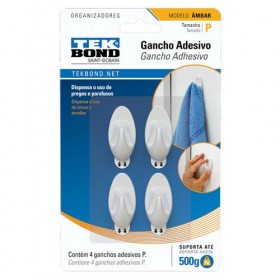 GANCHO AMBAR P DE PLASTICO BRANCO- UN.