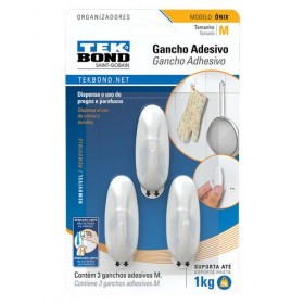 GANCHO ONIX M DE PLASTICO BRANCO - UN.