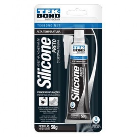 ADESIVO DE SILICONE 50G ACETICO PRETO ALTA TEMP - UN.