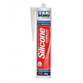ADESIVO DE SILICONE ACETICO 280G VERMELHO ALTA TEMP - UN.