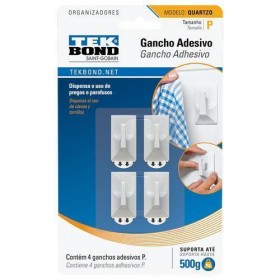 GANCHO QUARTZO P DE PLASTICO BRANCO - UN.