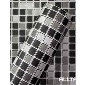 VINIL ADESIVO DECOR PASTILHA PRETA 0,16 1,22L