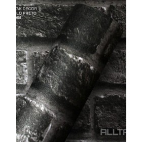 VINIL ADESIVO DECOR TIJOLO PRETO 0,15 1,22L