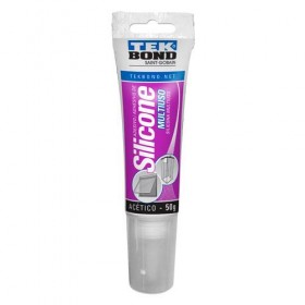 ADESIVO DE SILICONE 50G ACETICO MULTIUSO TRANSPARENTE - UN.