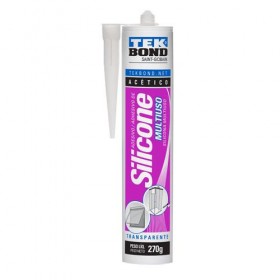 ADESIVO DE SILICONE ACETICO MULTIUSO 270G TRANSPARENTE - UN.