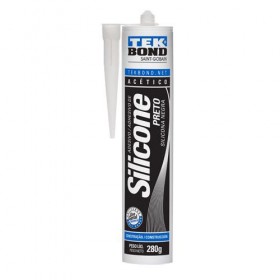 ADESIVO DE SILICONE ACETICO 280G PRETO - UN.