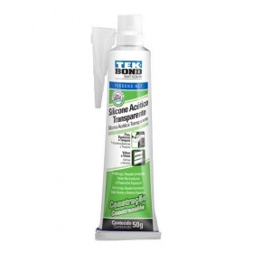 ADESIVO DE SILICONE 50G ACETICO CONSTRUCAO TRANSPARENTE - UN.