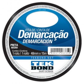 FITA DEMARCACAO PRETA 48MMX15  - UN.